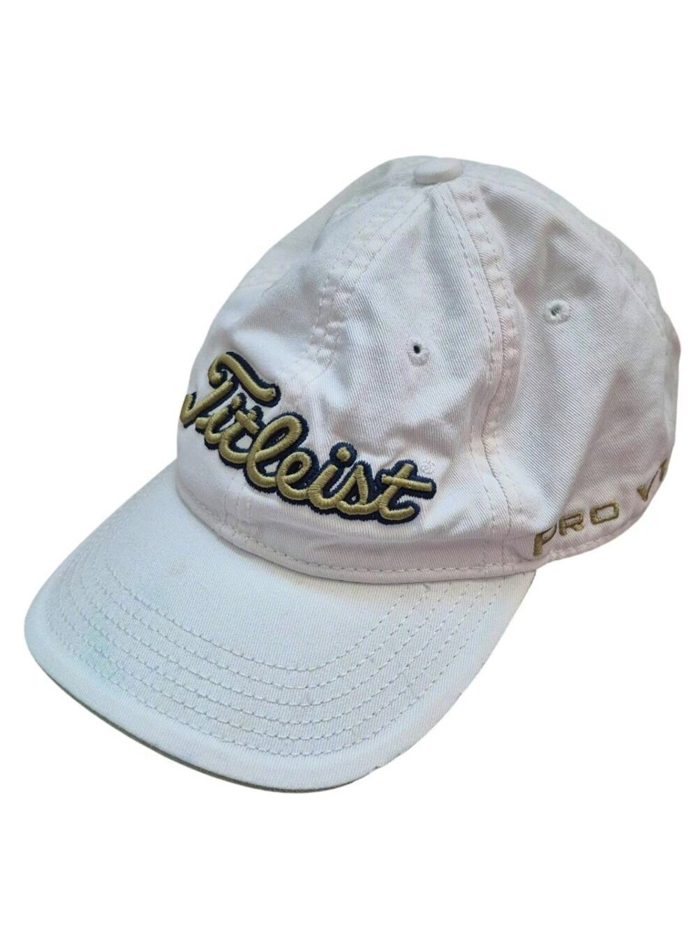 Titleist White Golf Hat Embroidered PRO V1 Adjustable Green Summer Outdoors